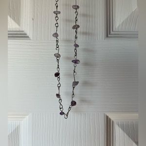 Amethyst chain necklace